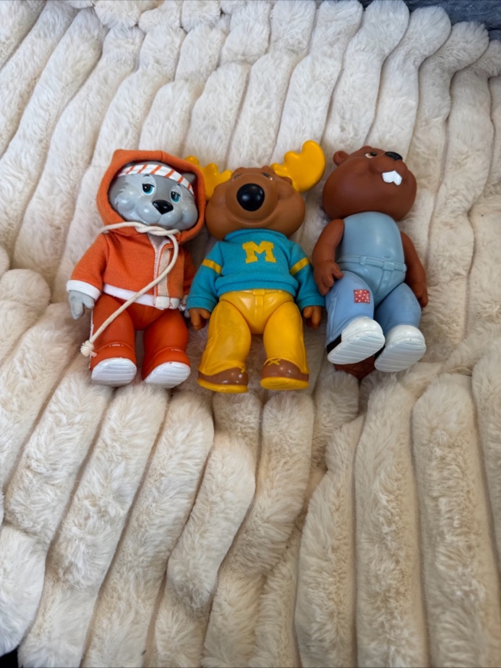 Tomy Get Along Game Zipper Cat & Montgomery Moose figures 1984 VINTAGE